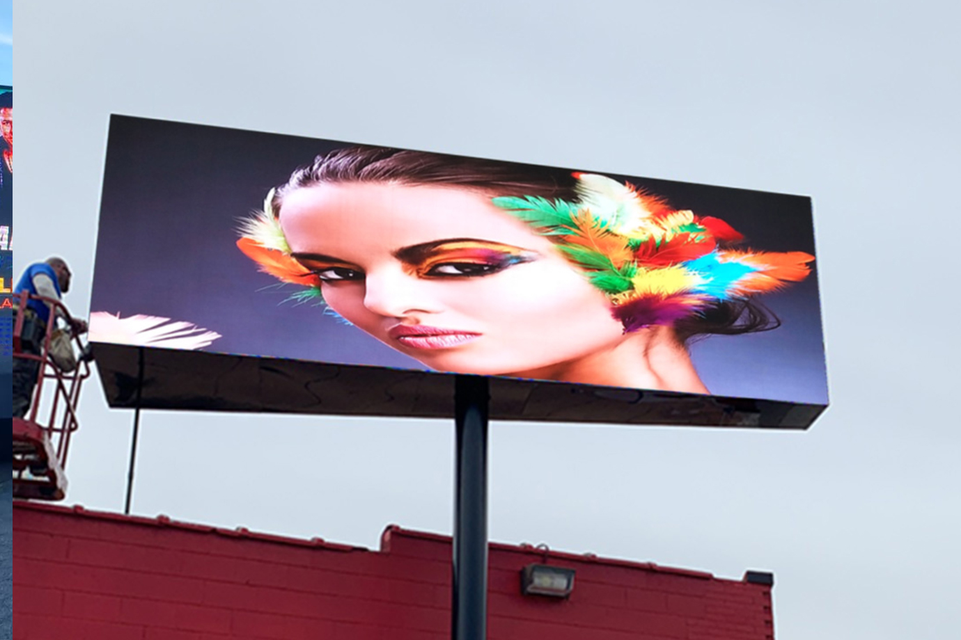 P6 Outdoor Pole Mounted LED Display In US