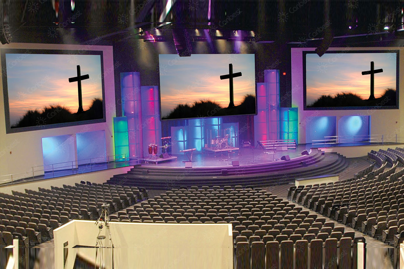 P2 Houses of Worship LED Church Screen Panel In USA