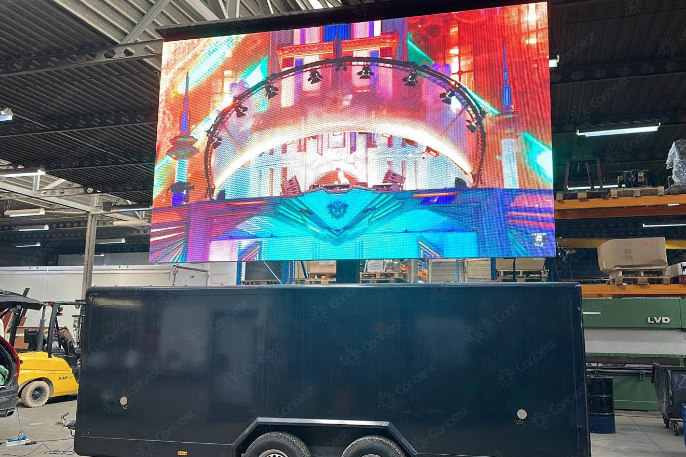 Outdoor ADVERTISING Mobile Trailer Dynamic LED Video Wall in BELGIUM